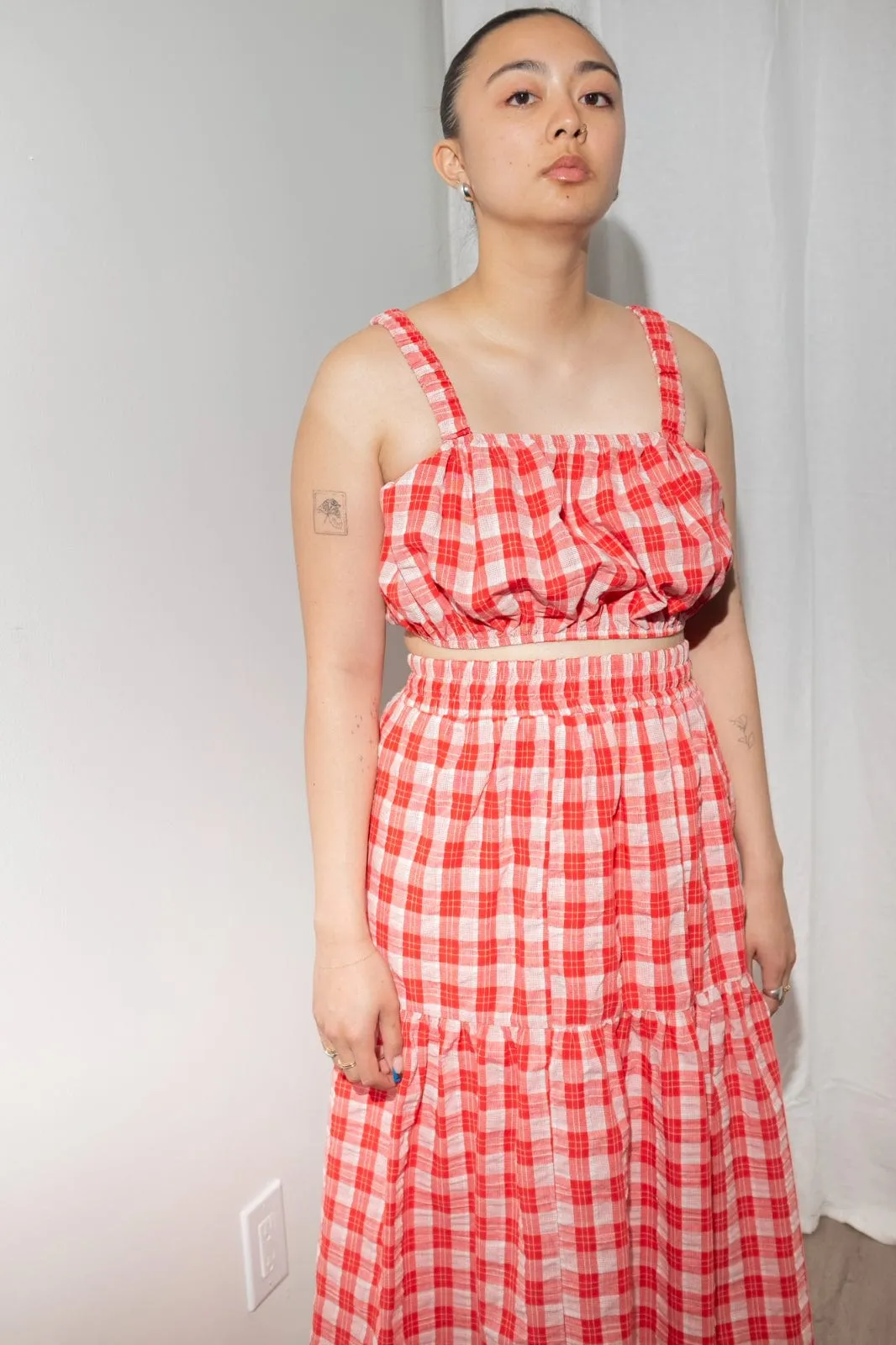 Louise Top in Red + White Gingham sold by et Tigre product image thumbnail 3