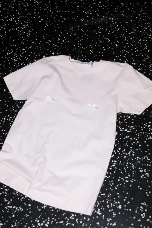 Liv Top with Nipple Bows in Pink made by et Tigre