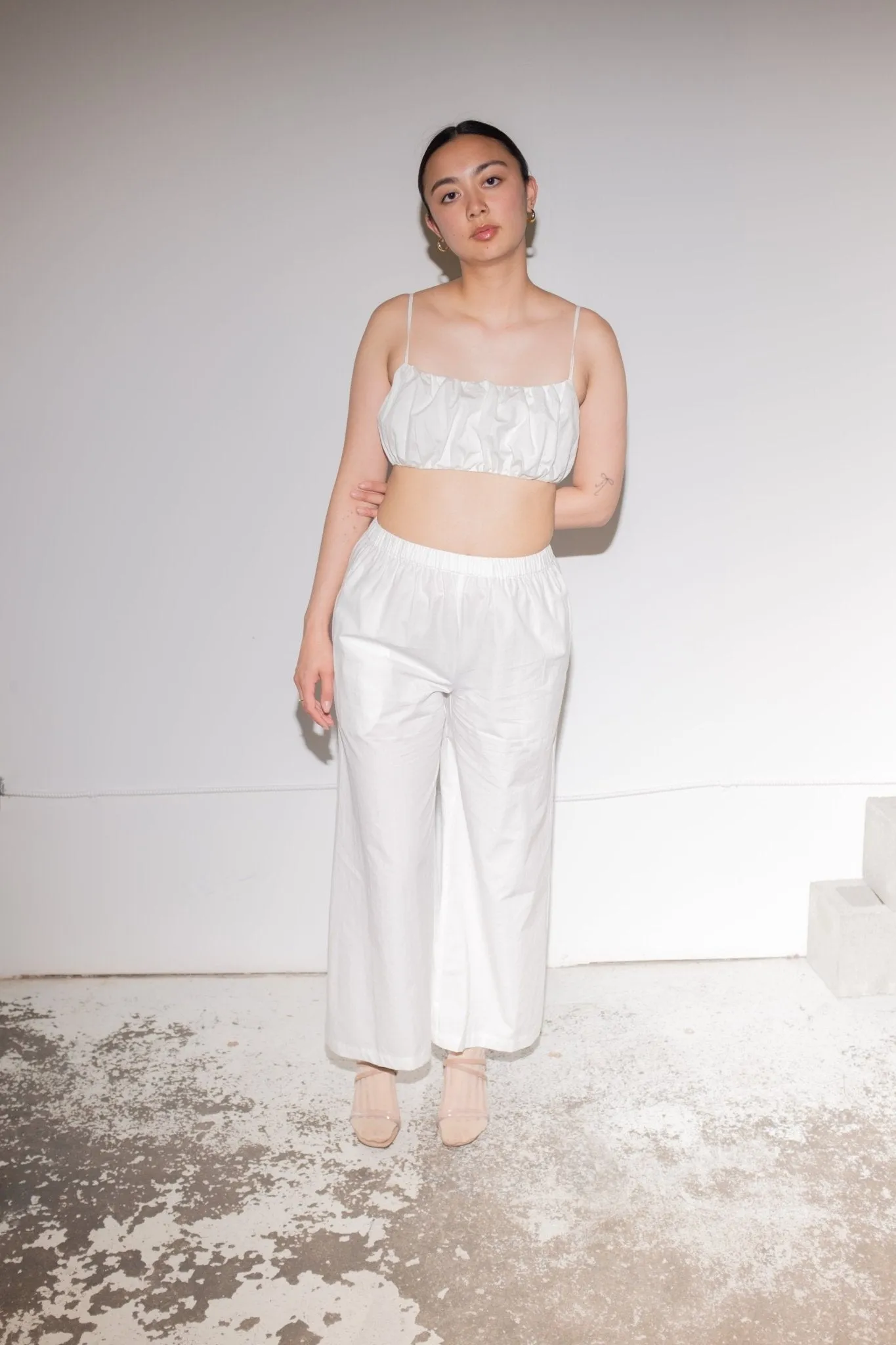 Francis Crop Top in White sold by et Tigre product image thumbnail 3