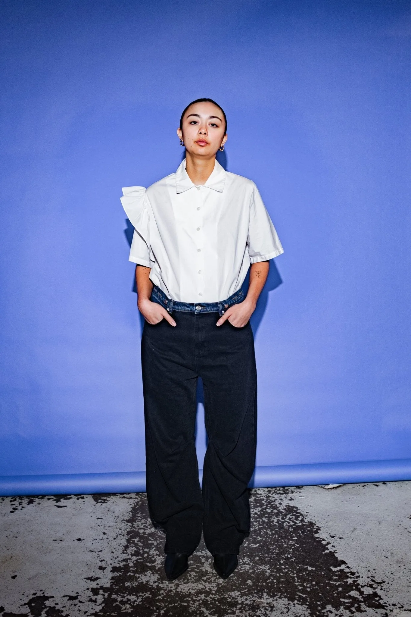 Bowie Sleep Shirt in White sold by et Tigre