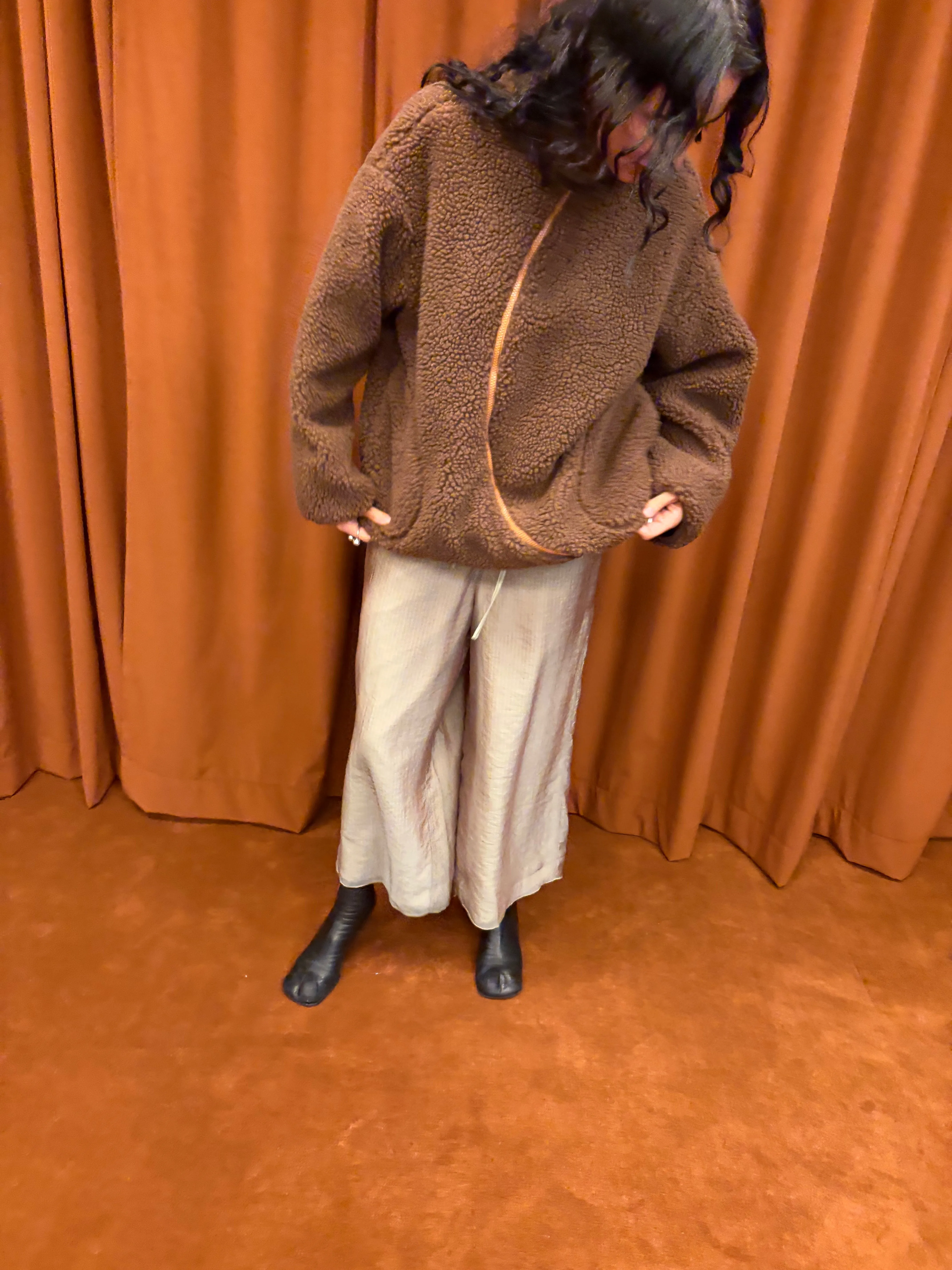 Enrio Fleece Jacket in Brown sold by et Tigre product image thumbnail 3