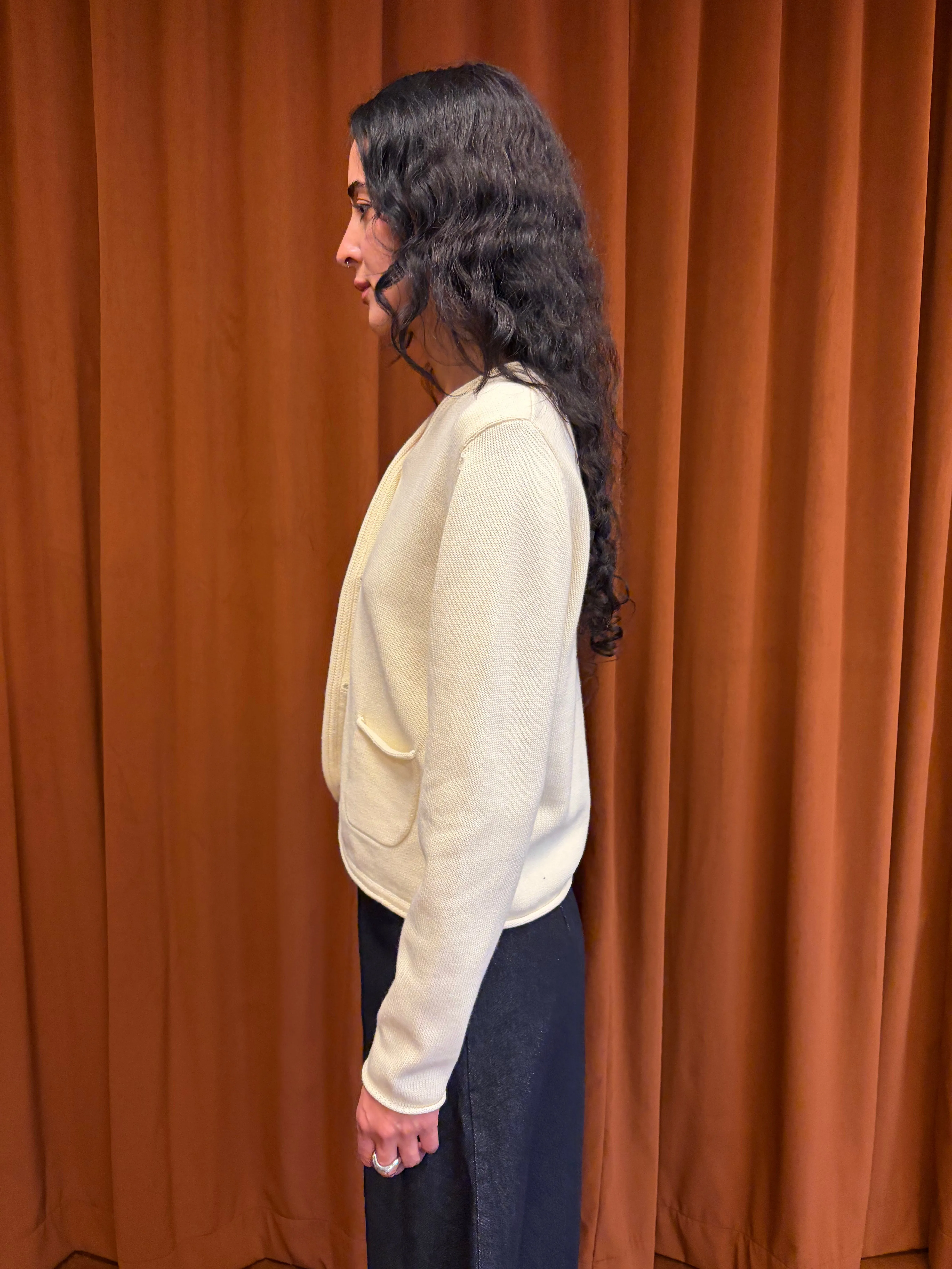 Riava Cardigan in Butter sold by et Tigre product image thumbnail 2