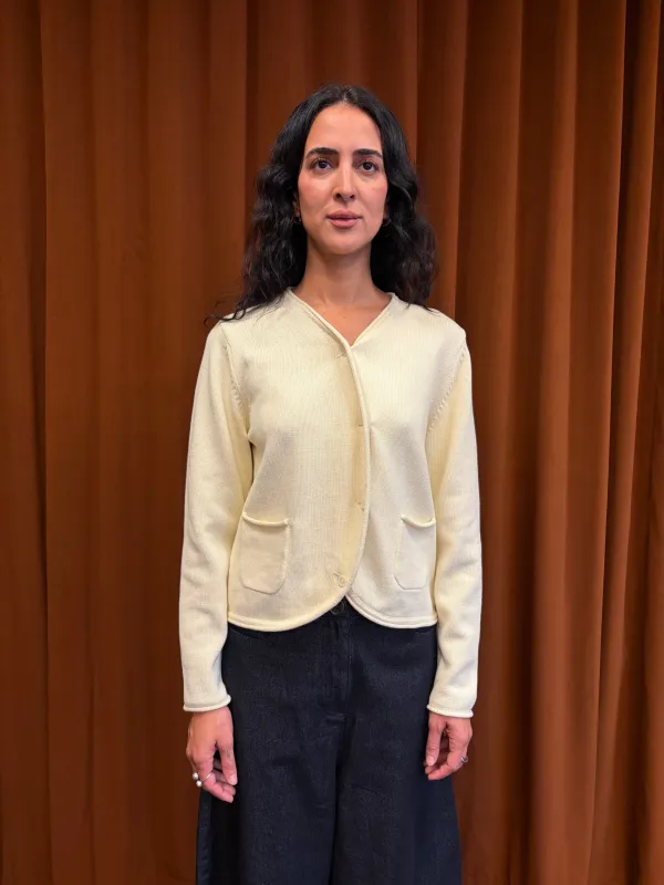 Riava Cardigan in Butter made by et Tigre