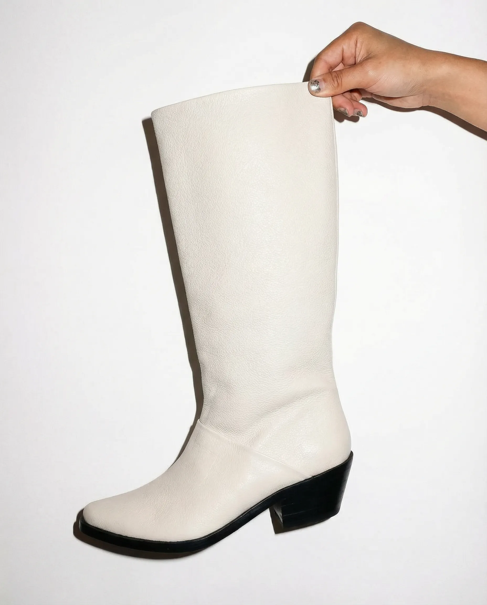 Jackie Boot Tall in Cream sold by et Tigre