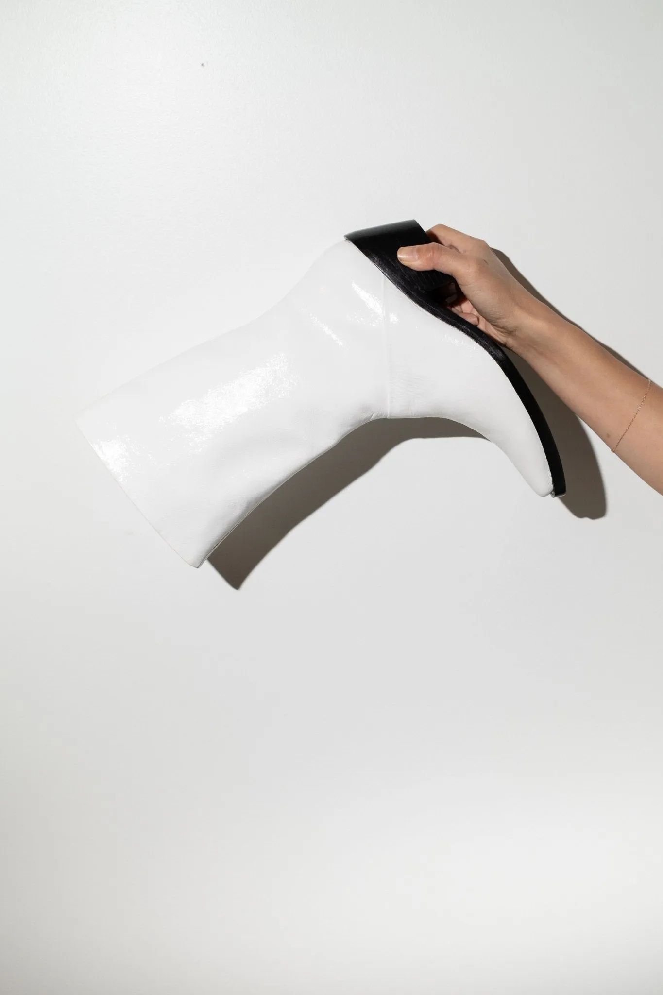 Jackie Boot in Glossy White sold by et Tigre