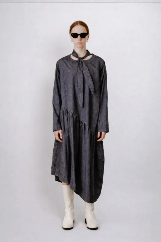 Tammy Dress in Black Stripe made by et Tigre