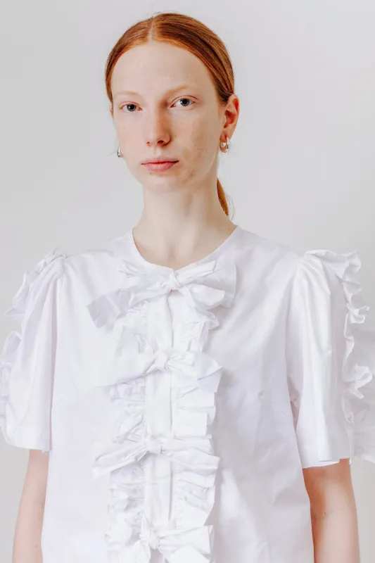 Asta Top in White Poplin made by et Tigre