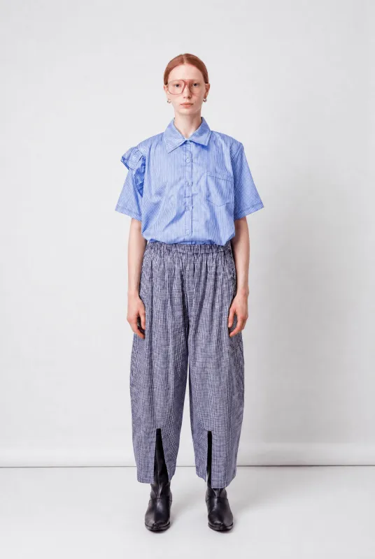 Marta Pant in Navy & White Gingham made by et Tigre