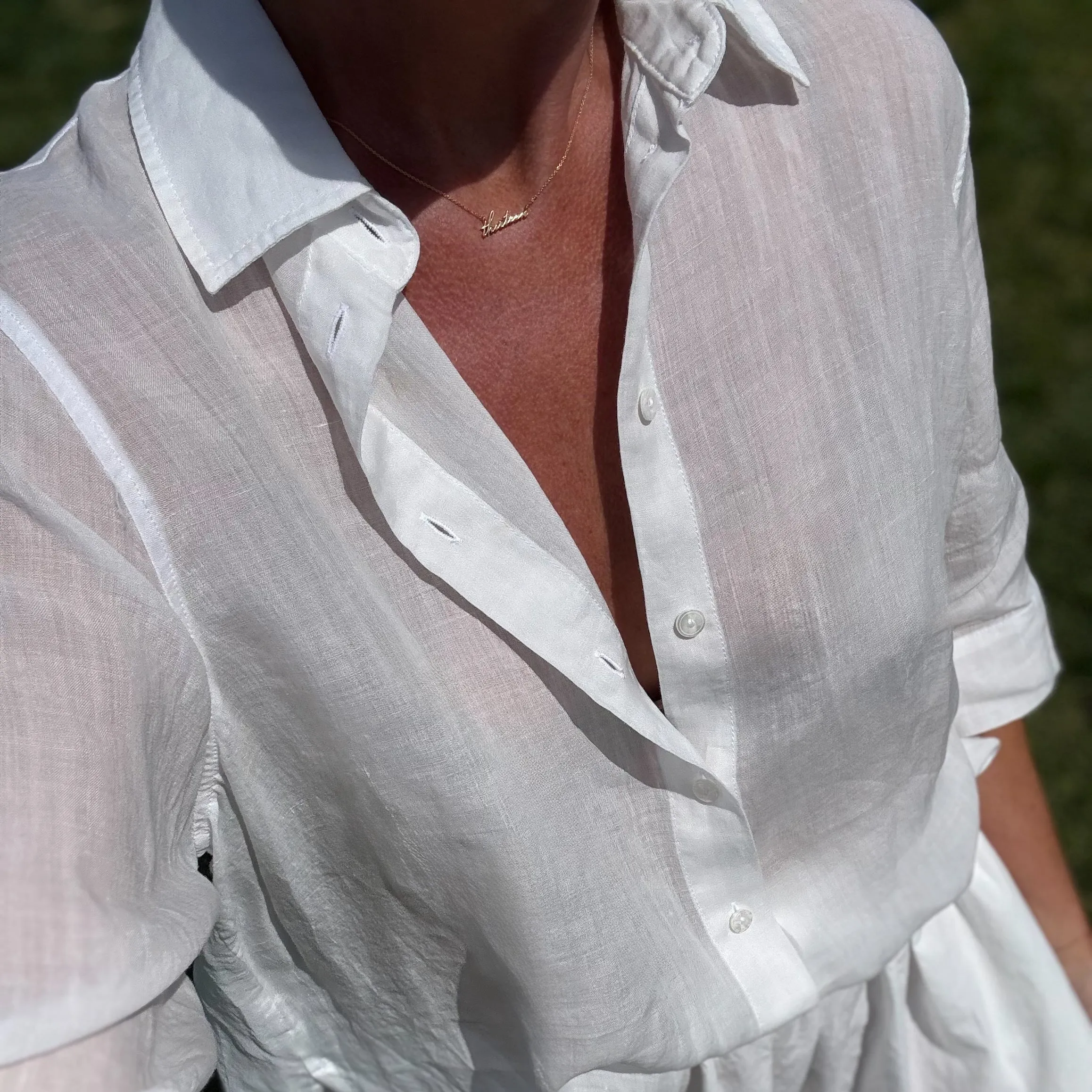 14k Fine Custom Script Necklace sold by Thatch product image thumbnail 5