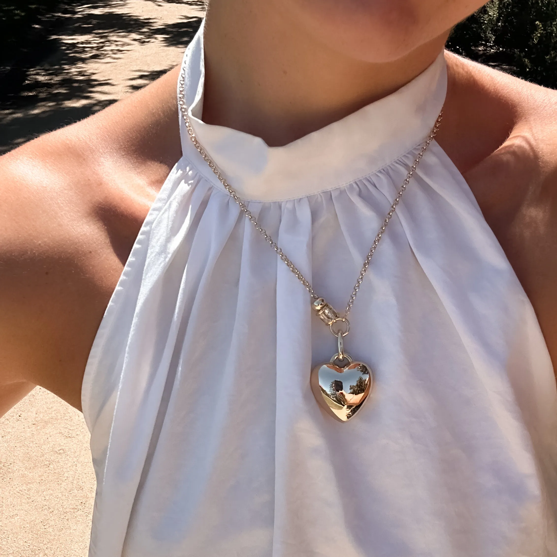 Aurelie Puffy Heart Bead Necklace sold by Thatch product image thumbnail 2