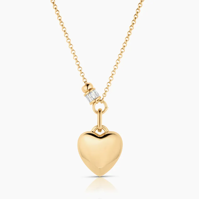 Aurelie Puffy Heart Bead Necklace made by Thatch