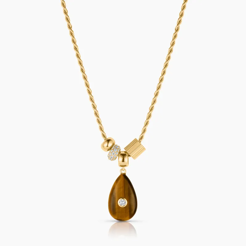 Carlyl Tiger's Eye Necklace sold by Thatch