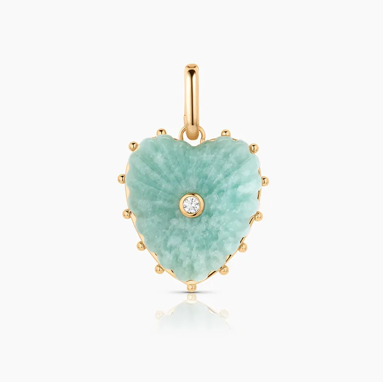 Malene Amazonite Heart Clip Necklace sold by Thatch product image thumbnail 3