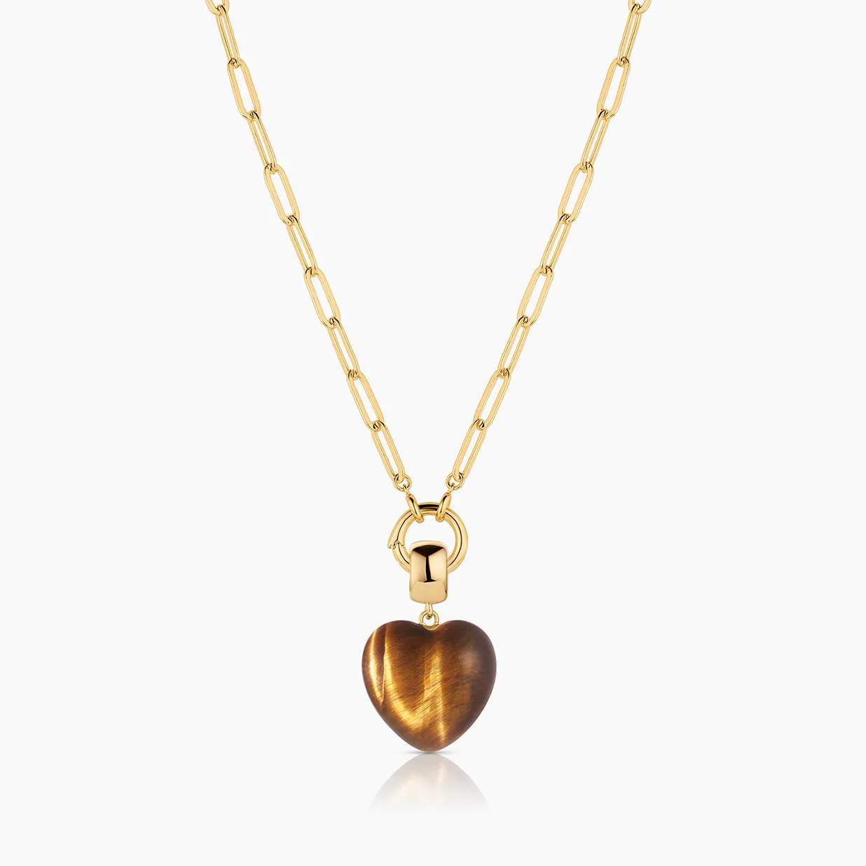 Gemma Tiger’s Eye Heart Bail sold by Thatch product image thumbnail 5