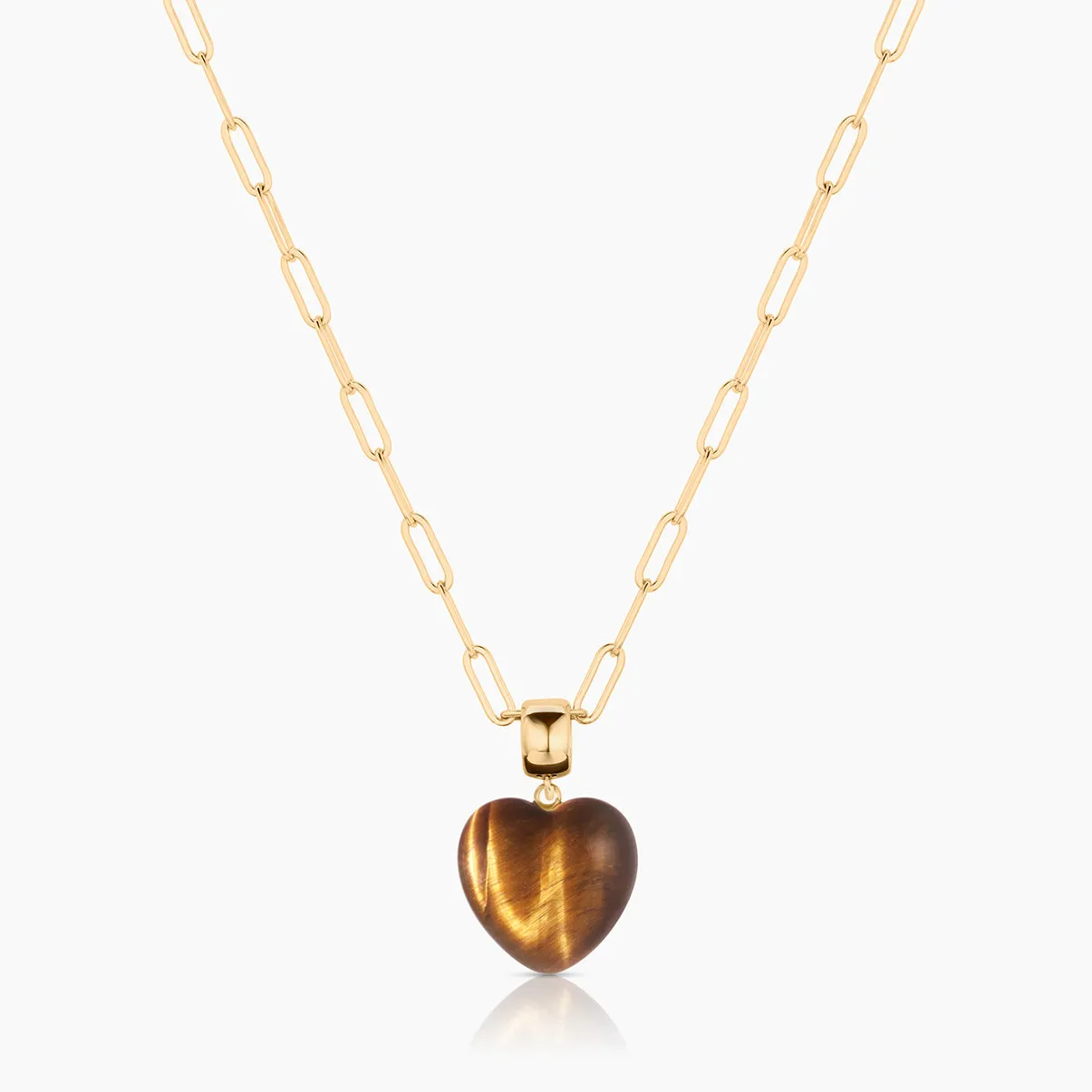 Gemma Tiger’s Eye Heart Bail sold by Thatch product image thumbnail 4