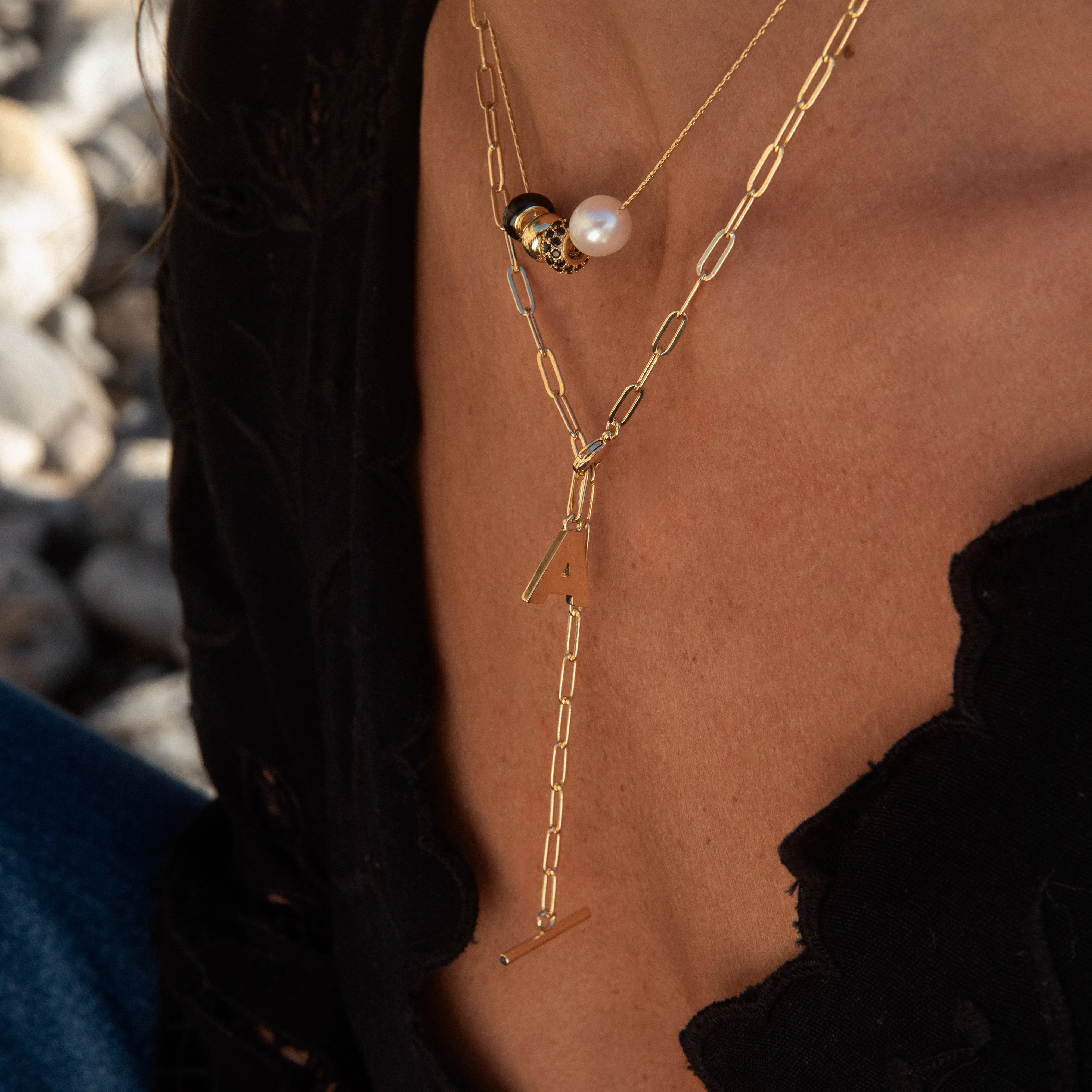 Be You Initial Lariat Necklace sold by Thatch product image thumbnail 2