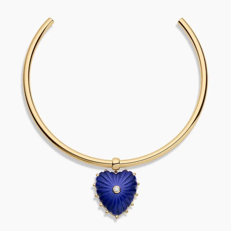 Malene Lapis Heart Choker Necklace made by Thatch