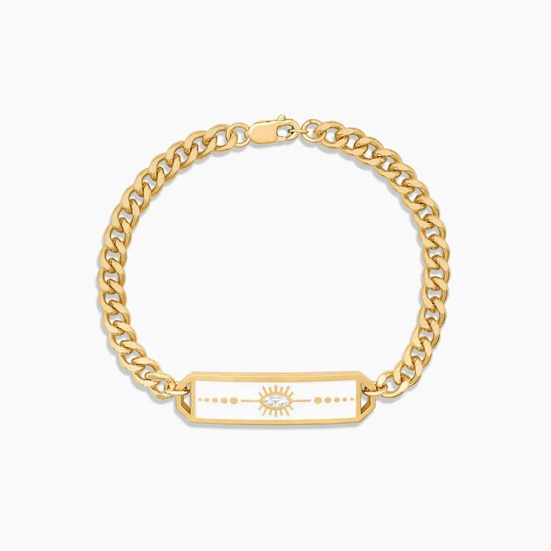 Talisman White Enamel Bracelet sold by Thatch