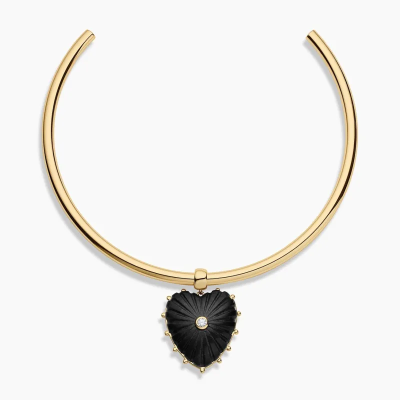 Malene Onyx Heart Choker Necklace made by Thatch