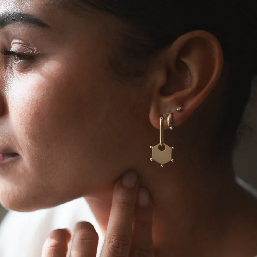 Lucia Silver Hoop Earrings sold by Thatch product image thumbnail 2