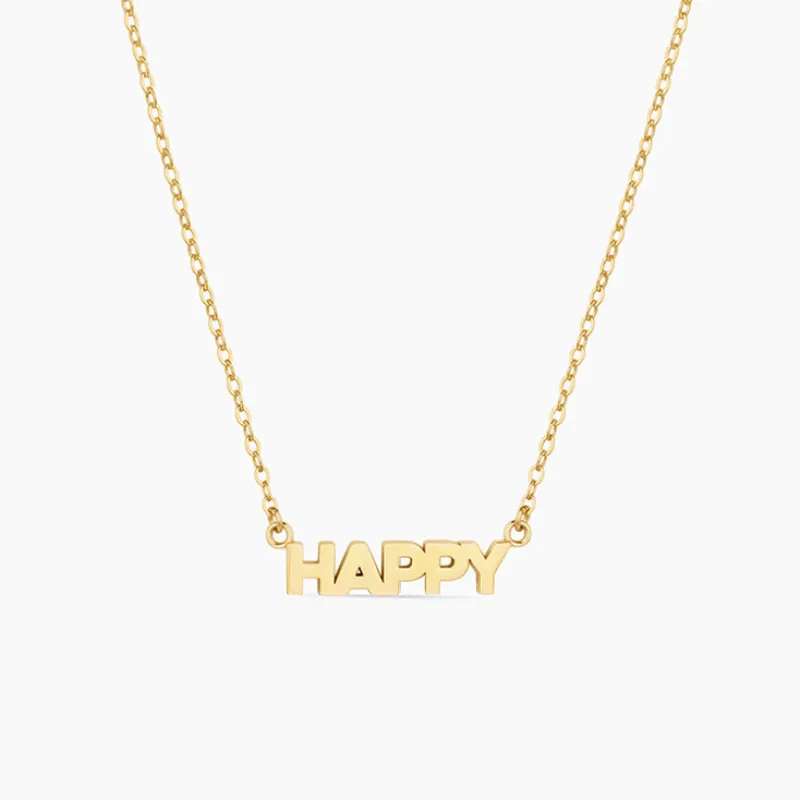 Happy Script Necklace sold by Thatch