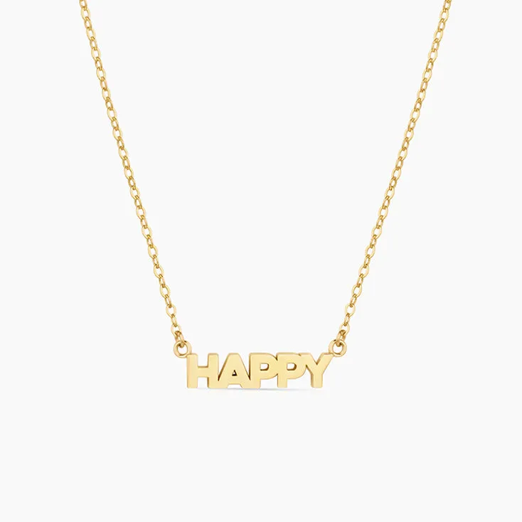 Happy Script Necklace sold by Thatch