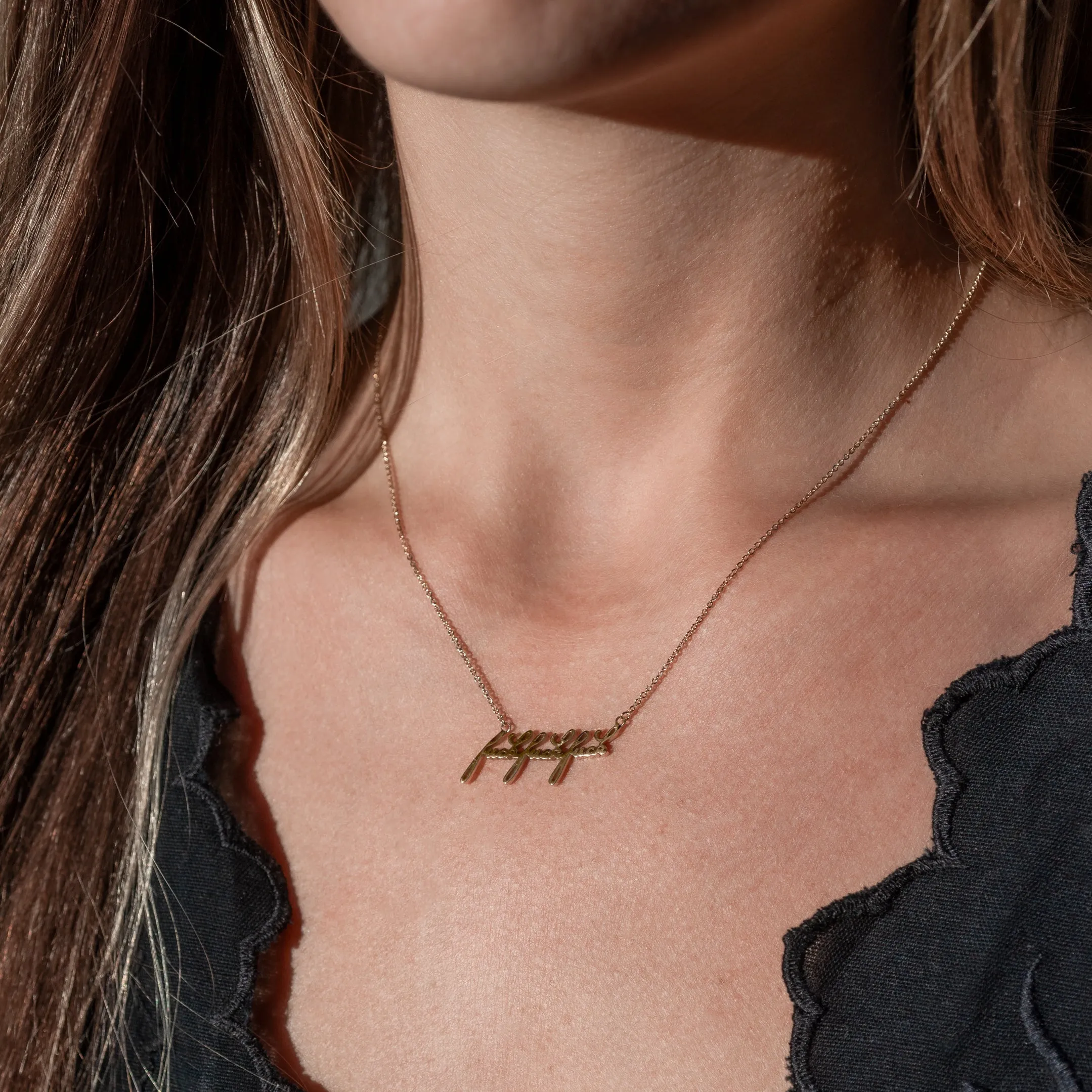 Fuck Script Necklace sold by Thatch product image thumbnail 2