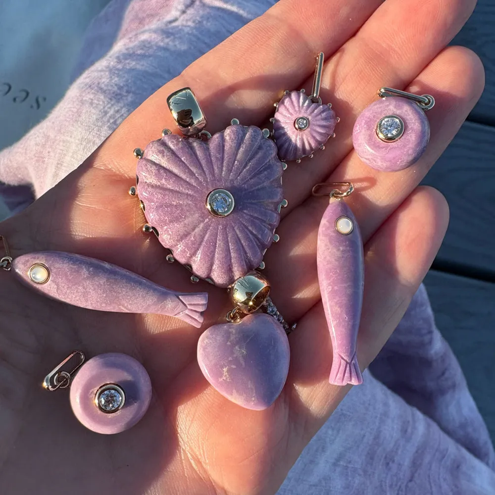 Fortuna Purple Mica Fish Lariat Necklace sold by Thatch product image thumbnail 4