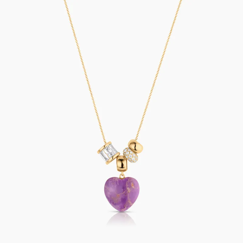 L'amour Purple Mica Necklace made by Thatch