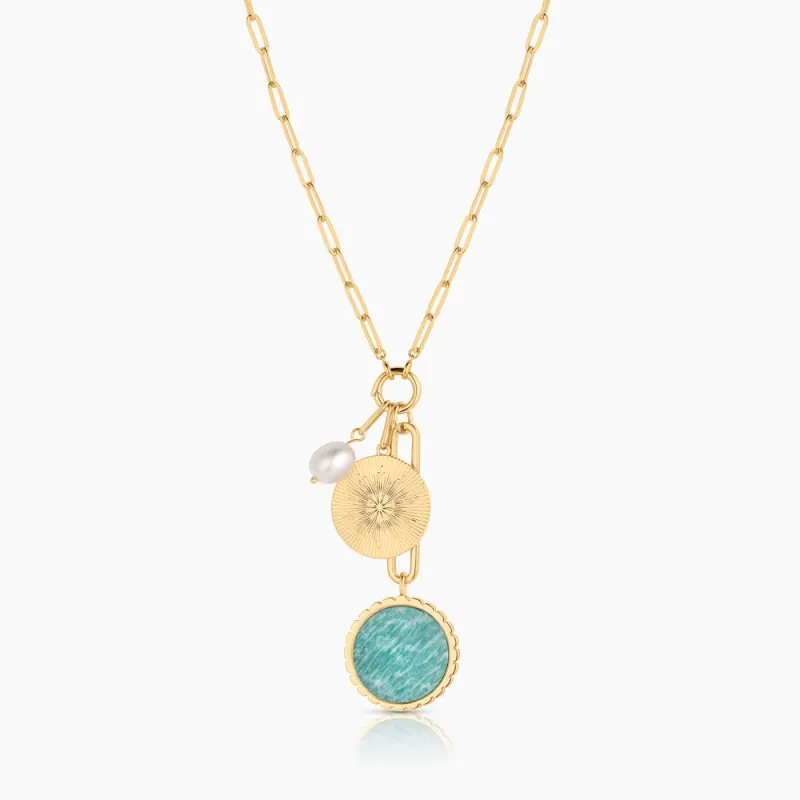 Solario Sundial Amazonite Necklace made by Thatch