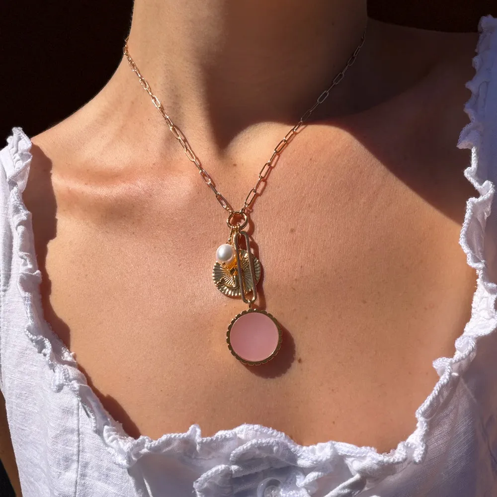 Paradiso Mermaid Pink Jade Necklace sold by Thatch product image thumbnail 5