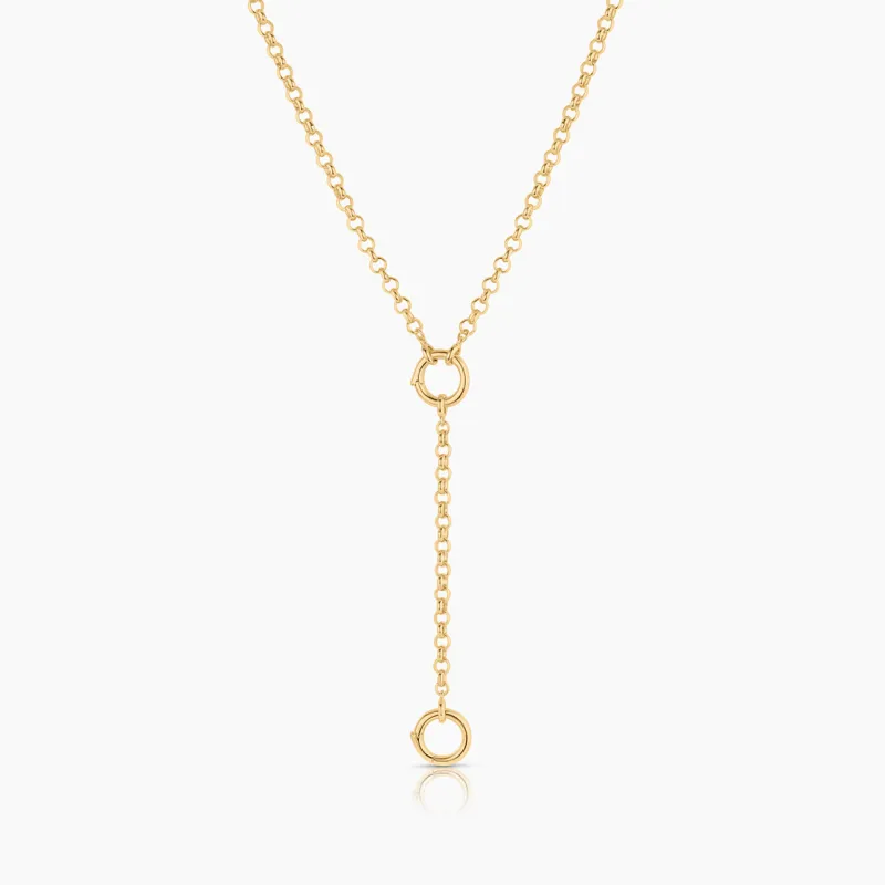 Vienna Rolo Charm Lariat Necklace made by Thatch