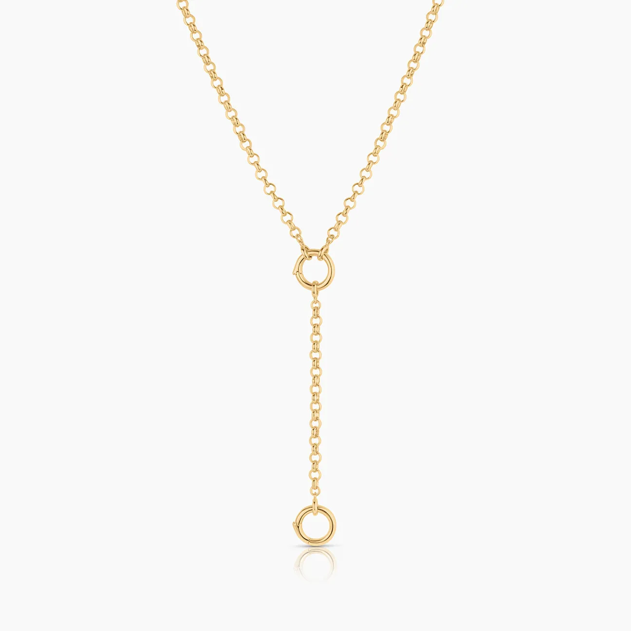 Vienna Rolo Charm Lariat Necklace sold by Thatch