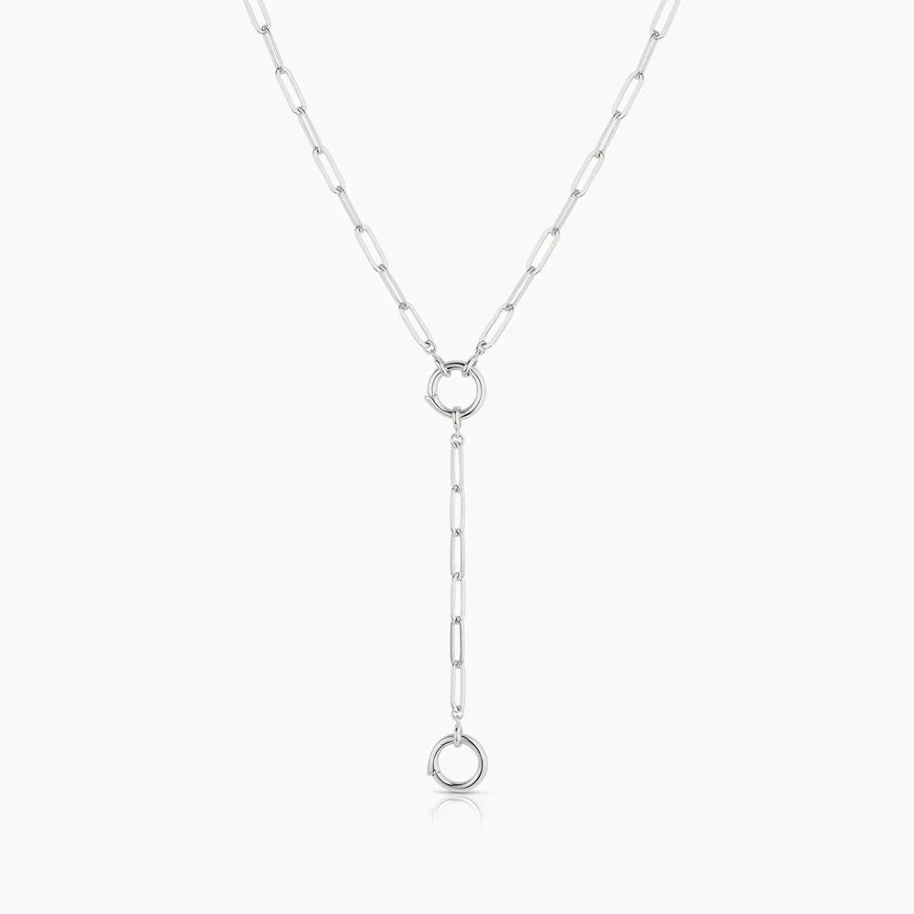 Finn Paperclip Charm Lariat Necklace sold by Thatch product image thumbnail 5