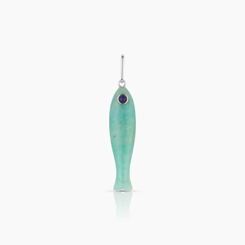 Fortuna Silver Amazonite Fish made by Thatch