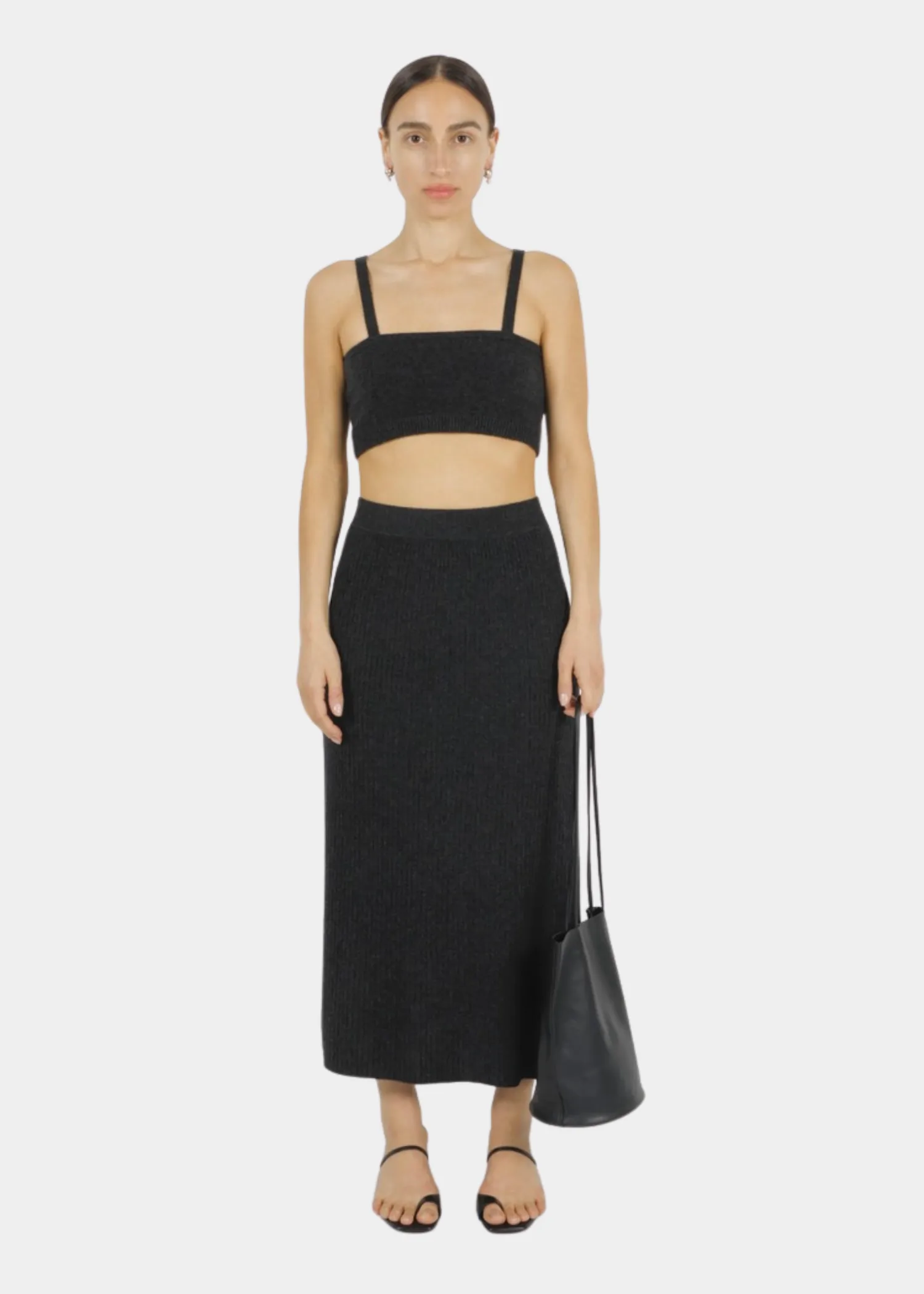 Cashmere Midi Skirt | Black Cashmere sold by Modern Weaving product image thumbnail 2