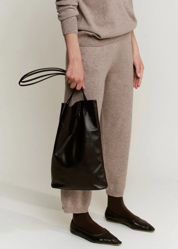 Cashmere Easy Pant | Soft Brown Melange Cashmere sold by Modern Weaving product image thumbnail 2