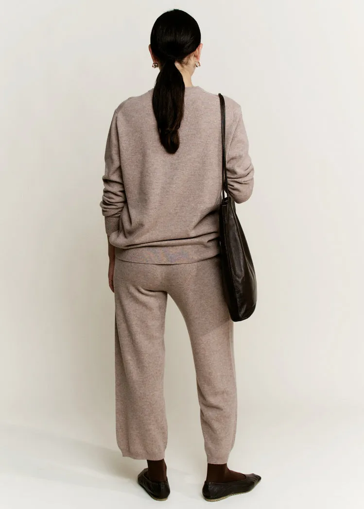 Cashmere Easy Pant | Soft Brown Melange Cashmere sold by Modern Weaving product image thumbnail 3