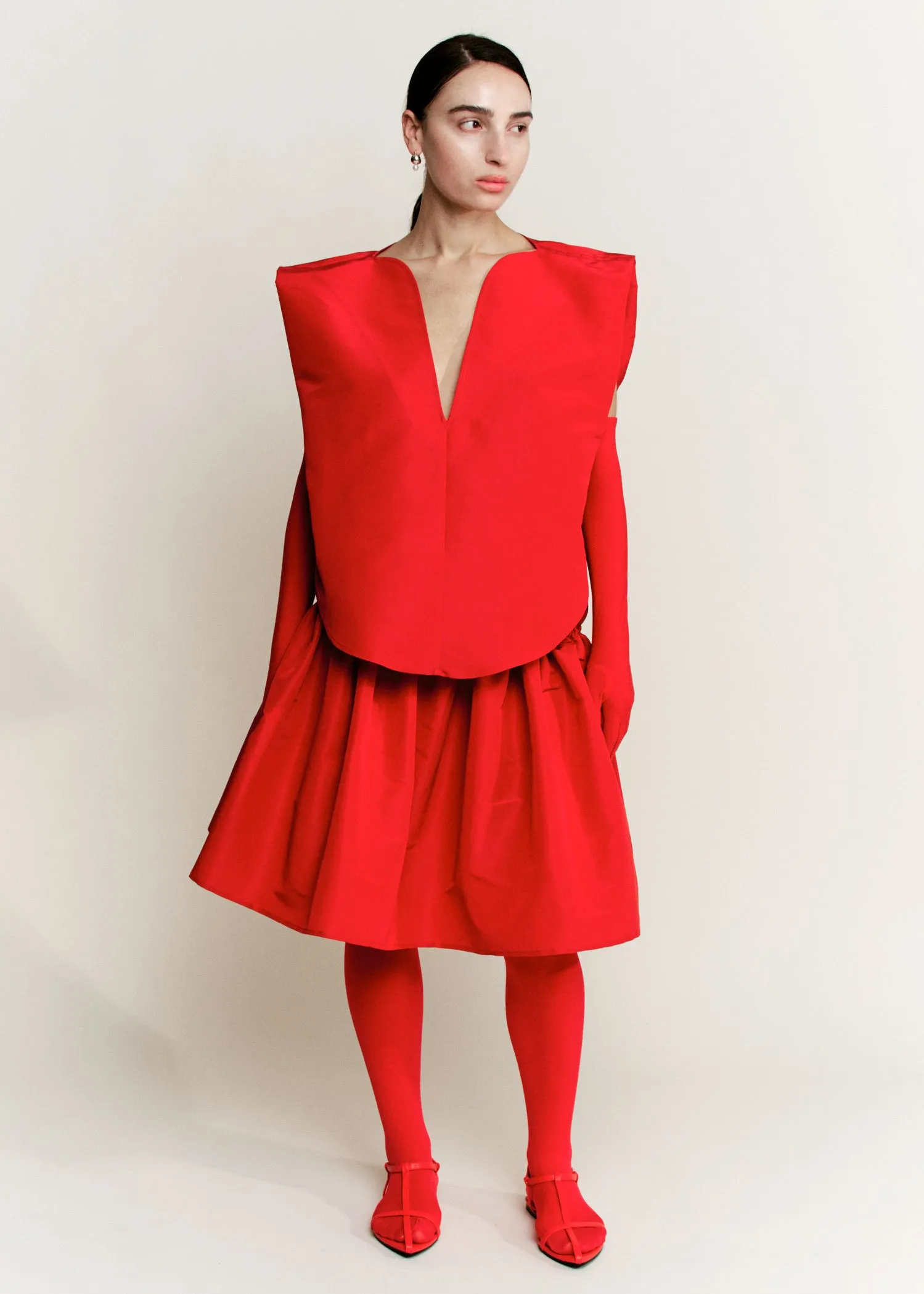 Sculpt Top | Crimson Silk Faille sold by Modern Weaving product image thumbnail 2