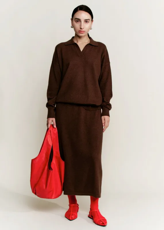Cashmere Midi Skirt | Cinnamon Cashmere sold by Modern Weaving
