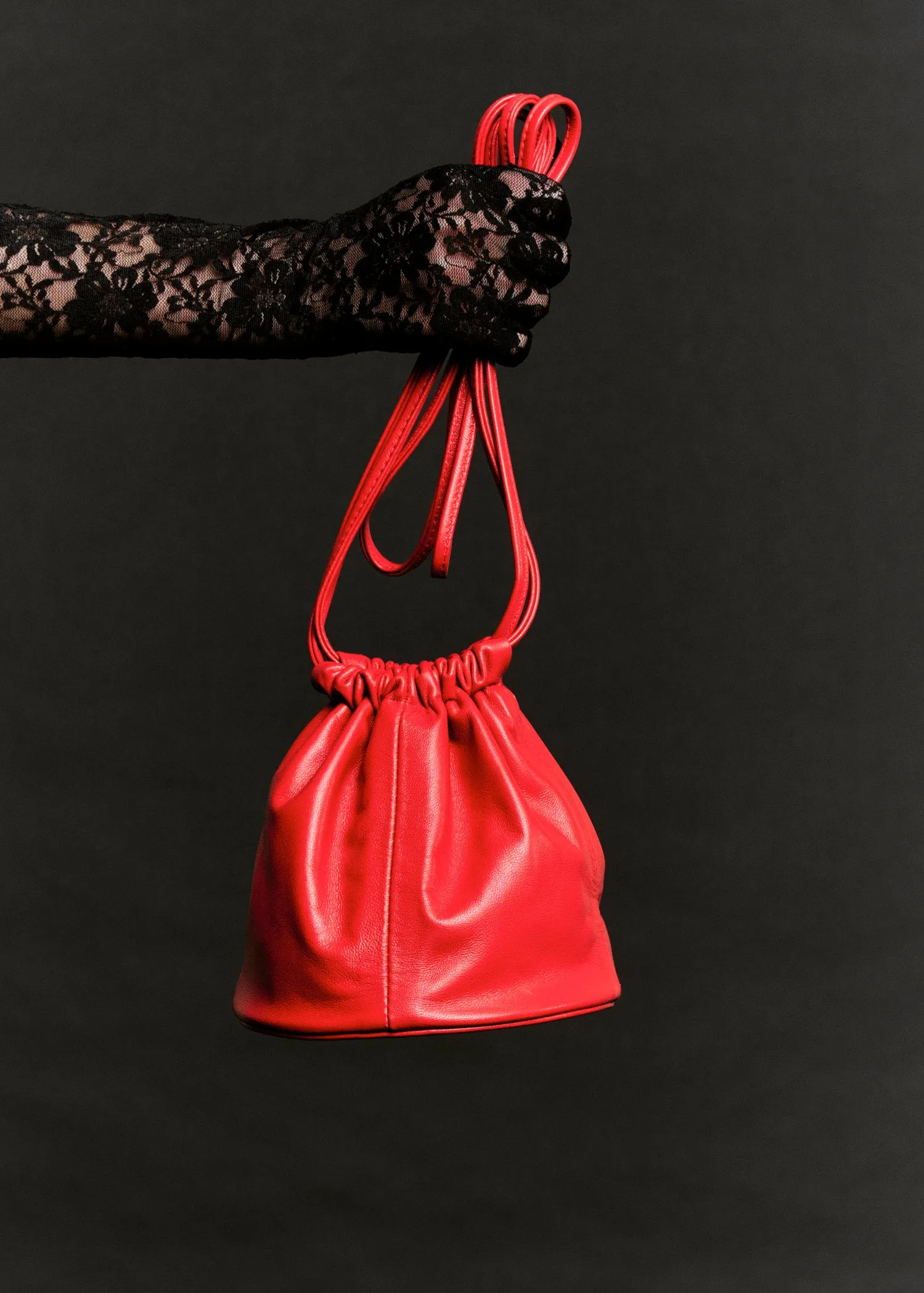 Mini Drum Drawstring Bucket | Crimson sold by Modern Weaving product image thumbnail 2