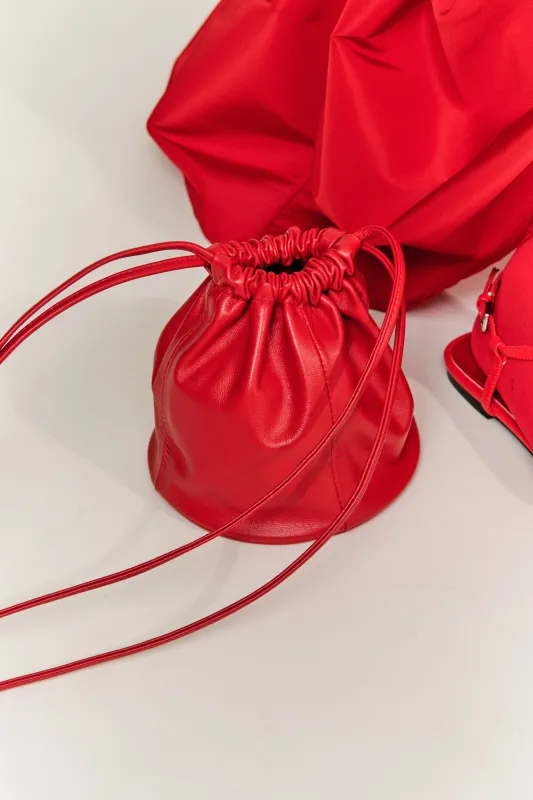 Mini Drum Drawstring Bucket | Crimson made by Modern Weaving