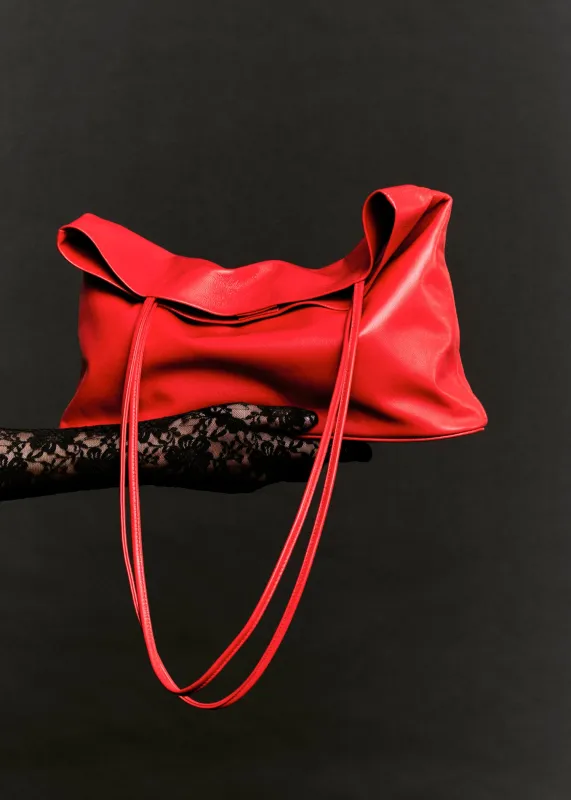 Large Relaxed Oval Tote | Crimson made by Modern Weaving