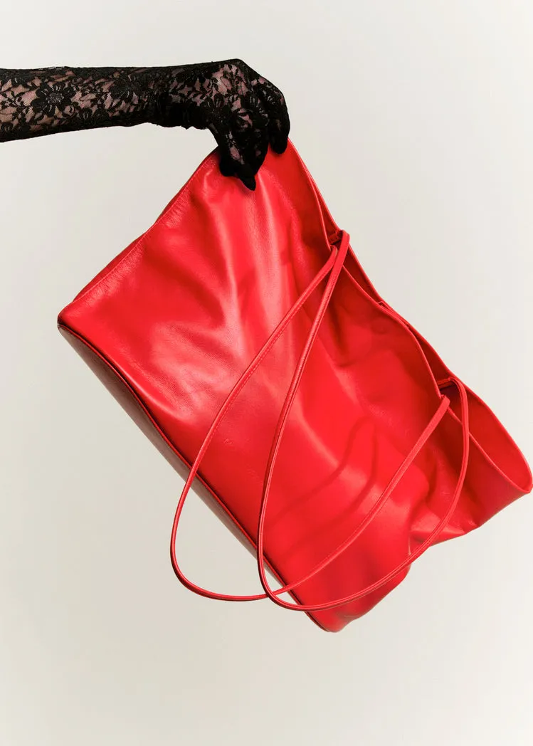 Large Relaxed Oval Tote | Crimson sold by Modern Weaving product image thumbnail 3