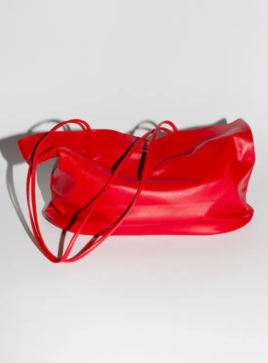 Large Relaxed Oval Tote | Crimson sold by Modern Weaving product image thumbnail 4