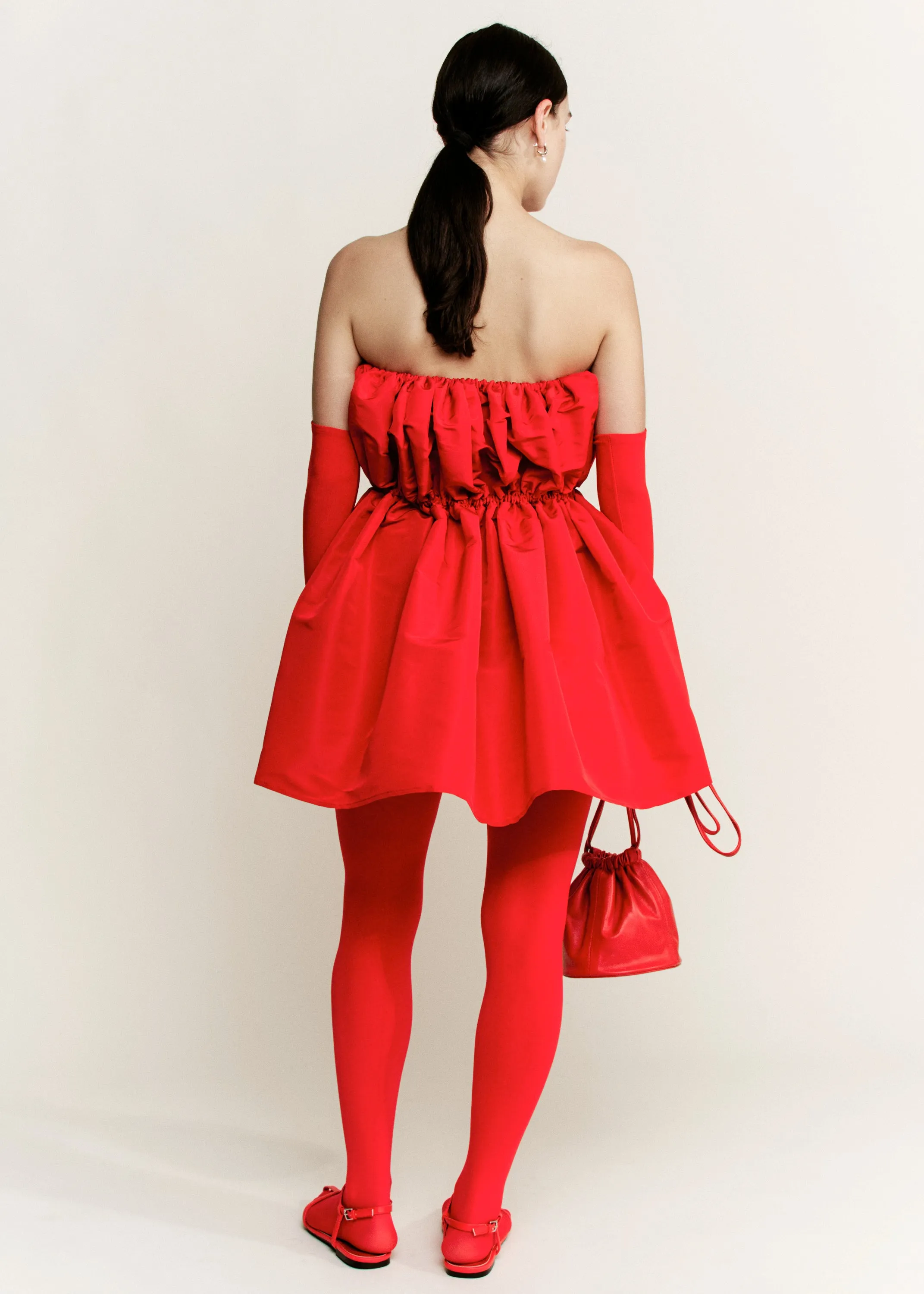Convertible Dress/Skirt | Crimson Silk Faille sold by Modern Weaving product image thumbnail 4
