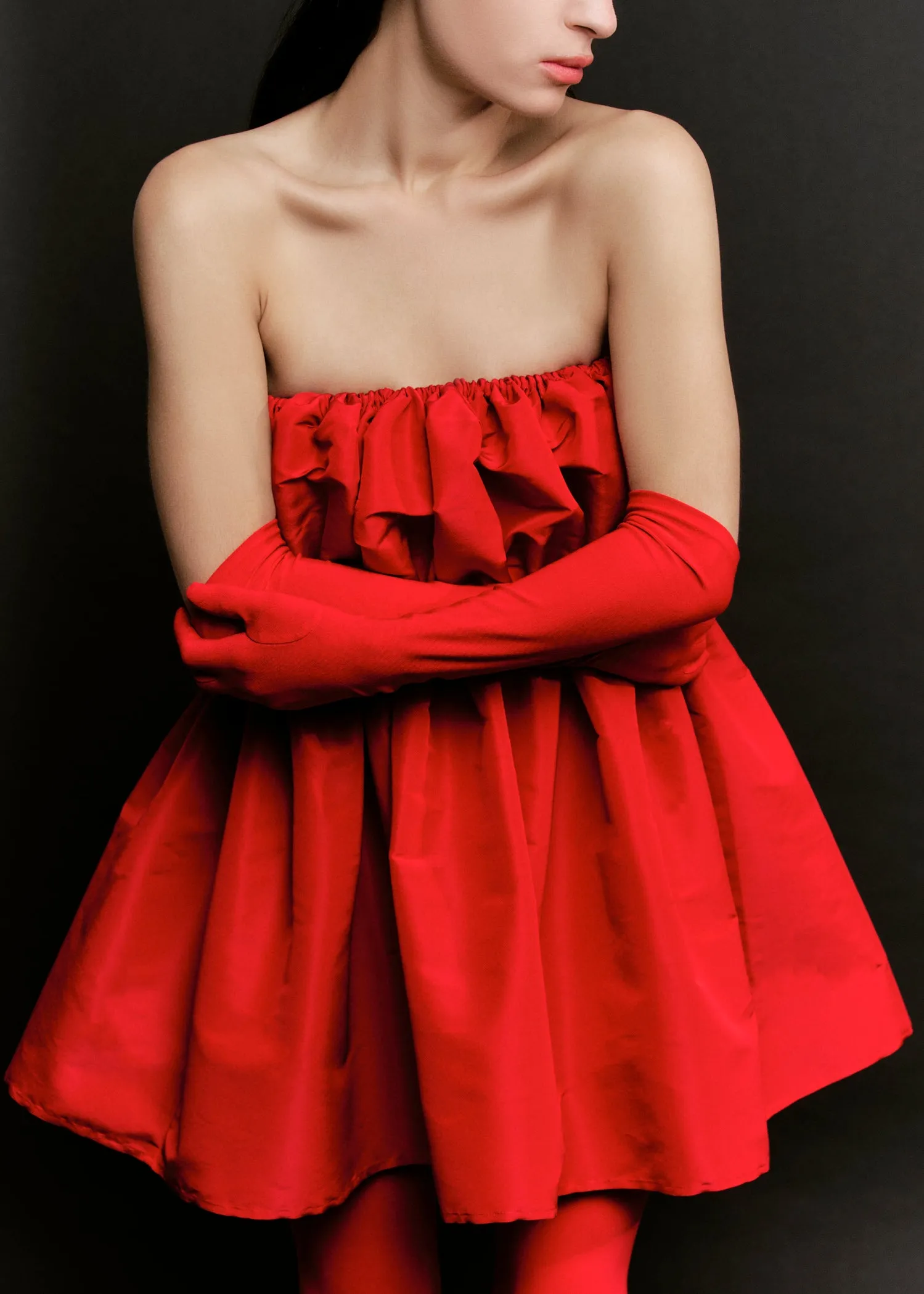 Convertible Dress/Skirt | Crimson Silk Faille sold by Modern Weaving product image thumbnail 2