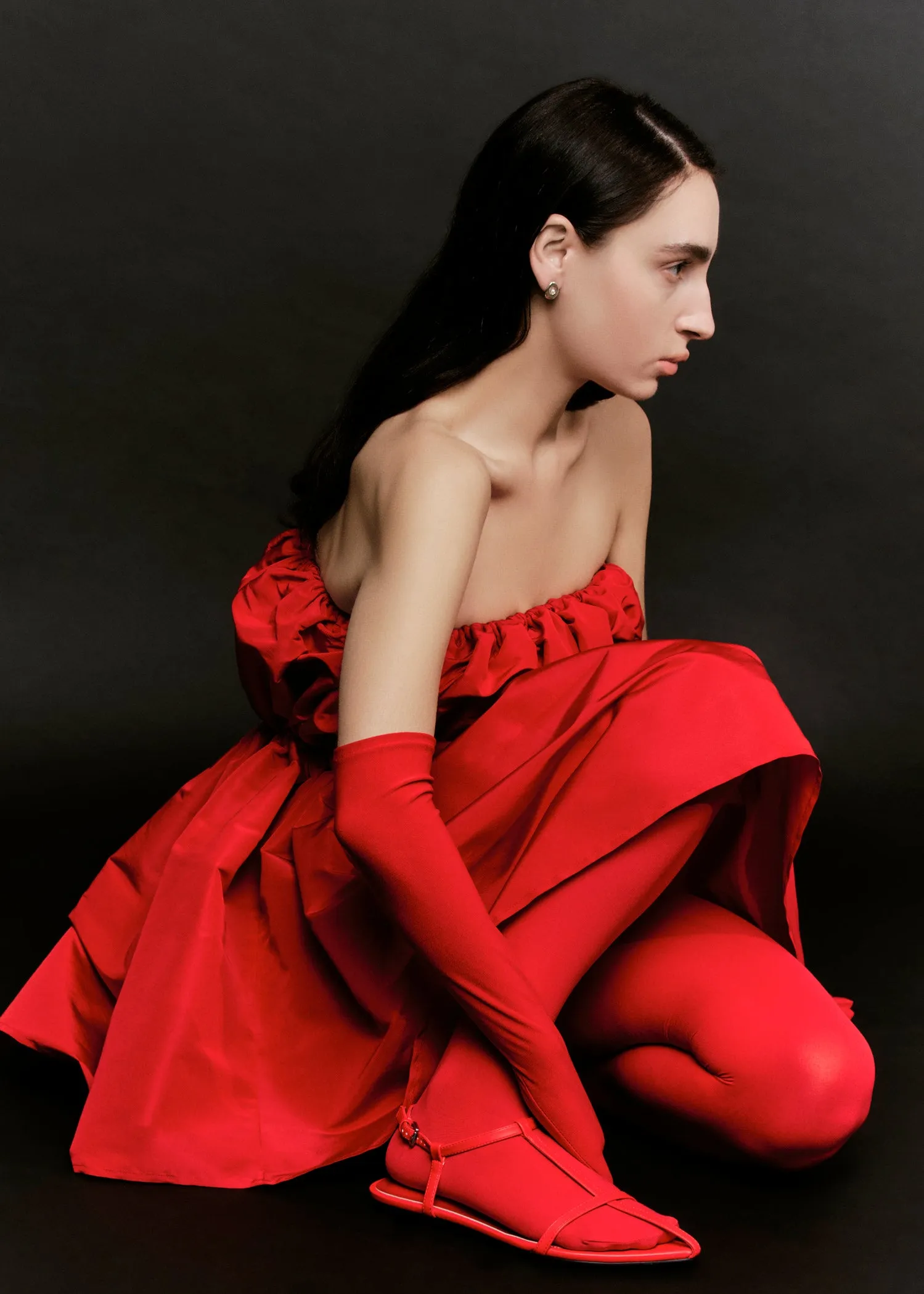 Convertible Dress/Skirt | Crimson Silk Faille sold by Modern Weaving product image thumbnail 3