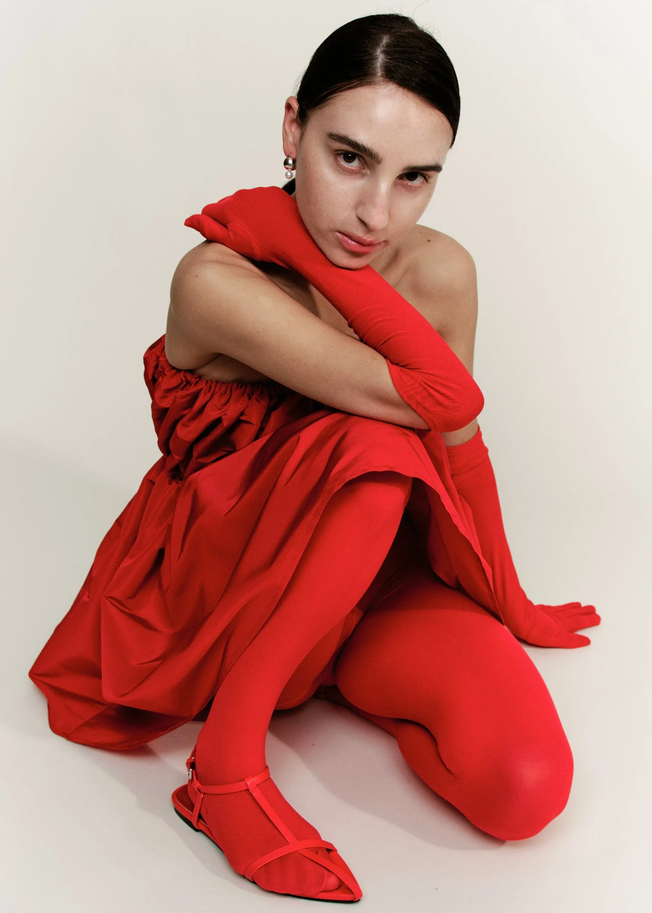 Convertible Dress/Skirt | Crimson Silk Faille sold by Modern Weaving