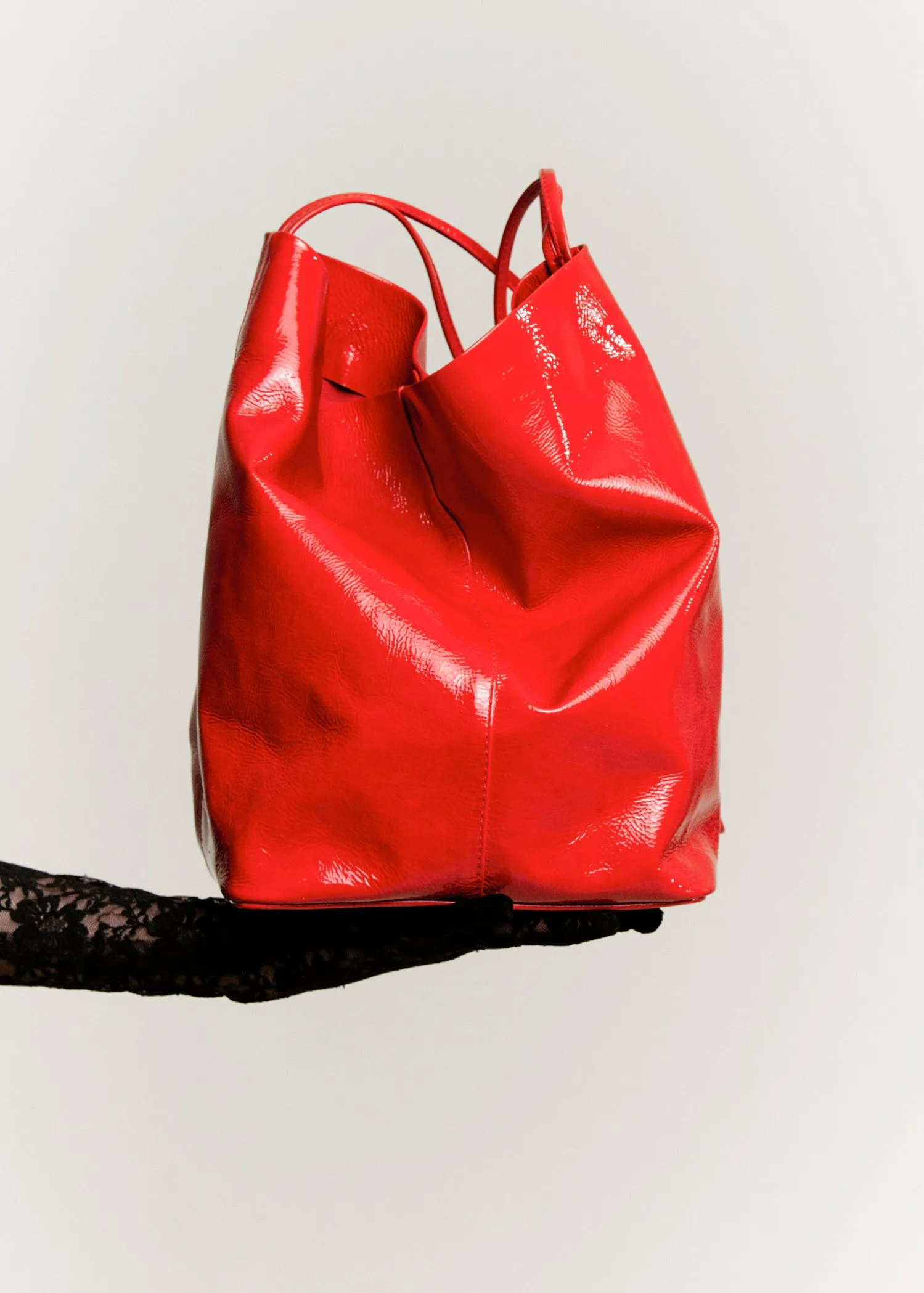 Infinity Single Strap Tall Crossbody | Glossed Crimson sold by Modern Weaving product image thumbnail 3